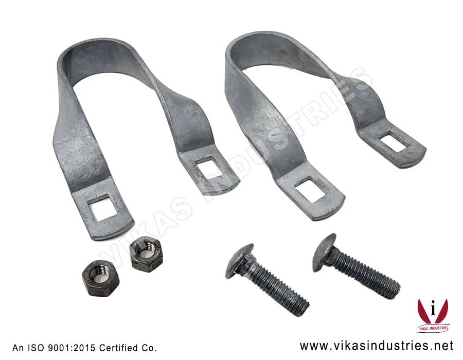 Cross Connectors / Purlin Clamps Chain Link Fence Fittings Parts Accessories Manufacturers Exporters in India Punjab Ludhiana