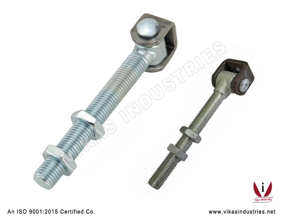 Adjustable weld-on hinge with long thread and U-bolt Field Gate Hardware Parts Manufacturers Exporters in India Punjab Ludhiana