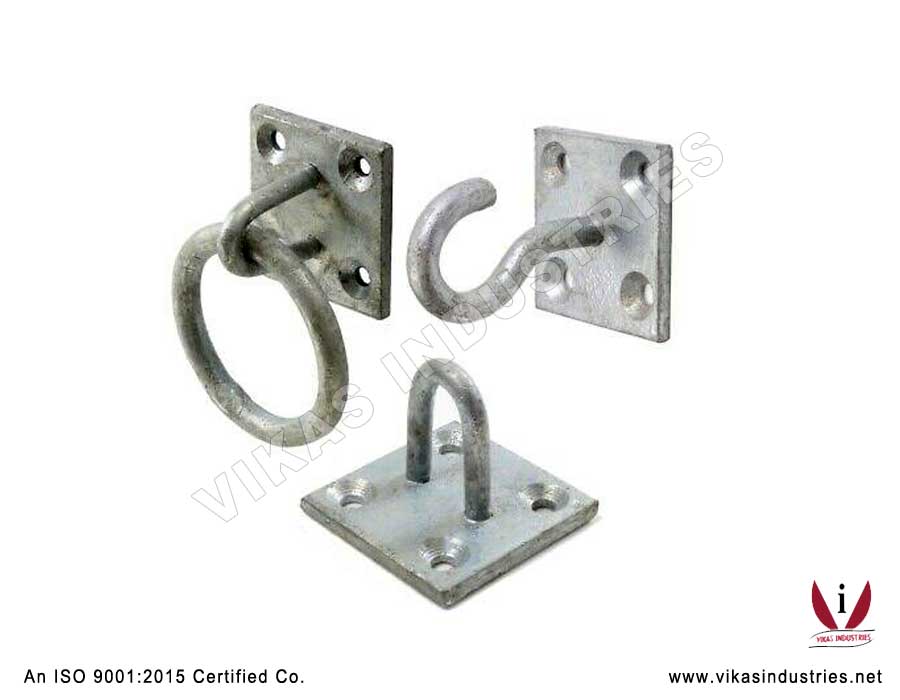 HOOK/RING/STAPLE On Plate Field Gate Hardware Parts Manufacturers Exporters in India Punjab Ludhiana