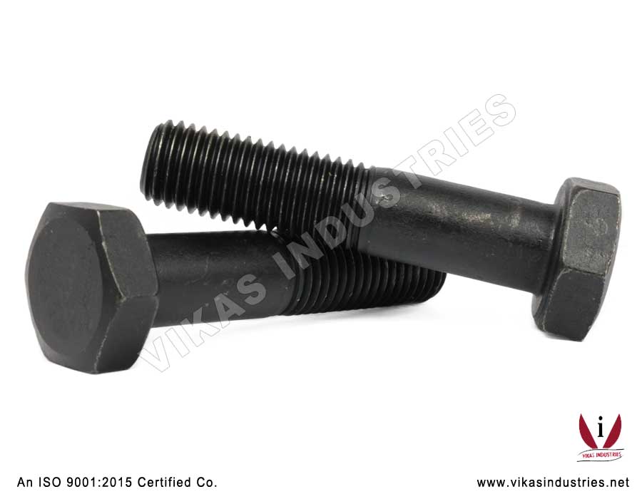 Hex Bolts Black Finish Hexagon Bolt Manufacturers Exporters in India Punjab Ludhiana