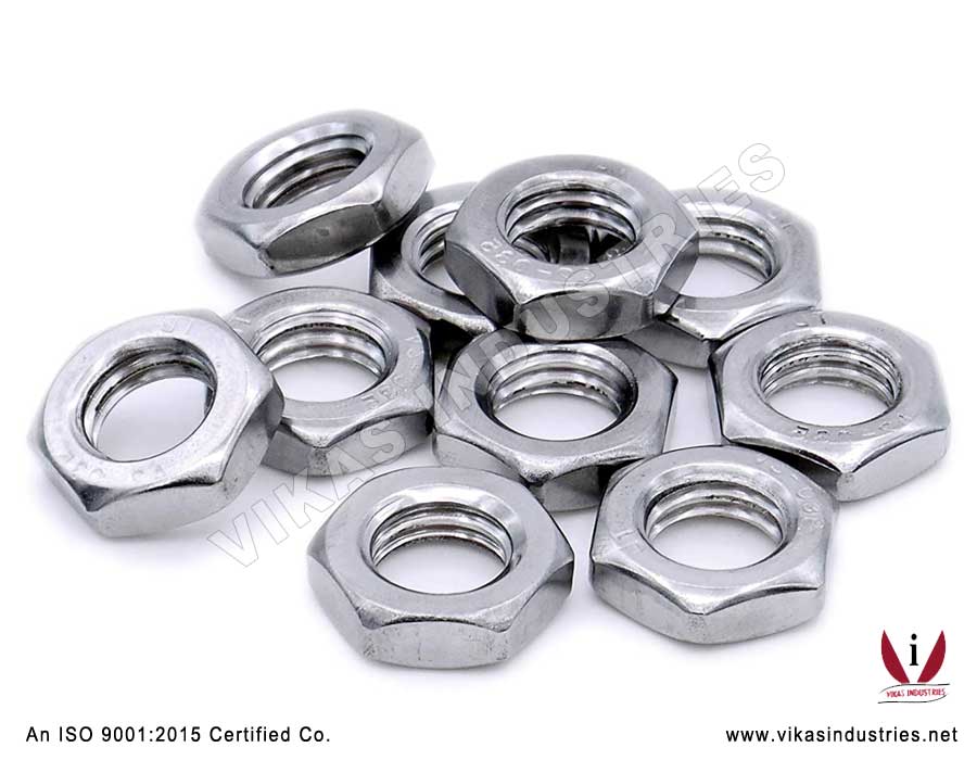 Hex Locking Nuts / Check Nuts Hexagon nut Manufacturers Exporters in India Punjab Ludhiana