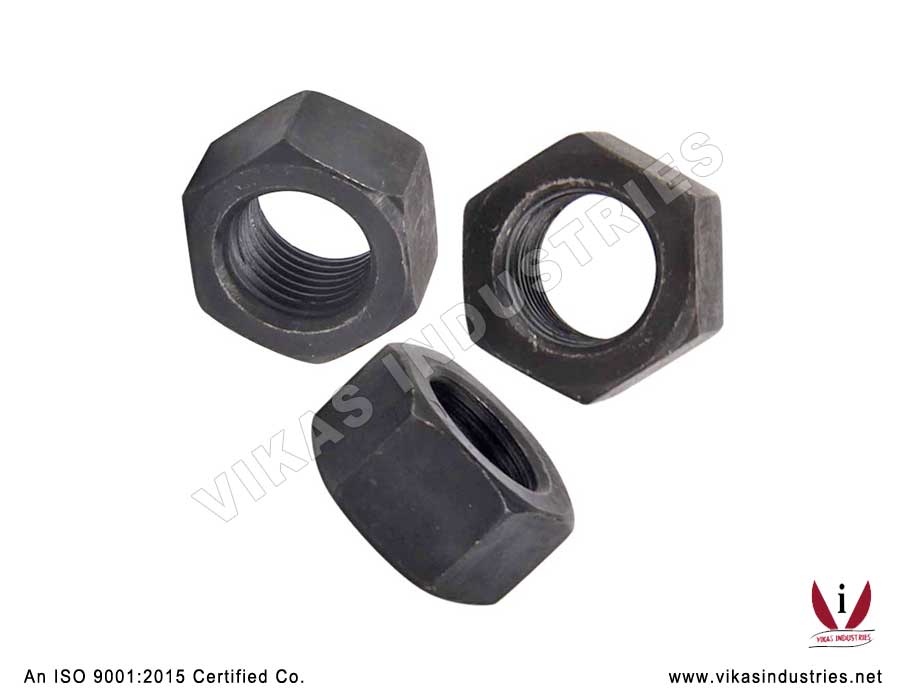 Hex Nuts Black Finish Hexagon nut Manufacturers Exporters in India Punjab Ludhiana