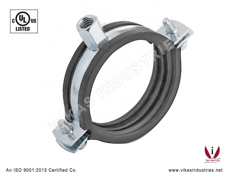 UL Listed - Pipe Clamps with Rubber Lining Manufacturers Exporters in India Punjab Ludhiana